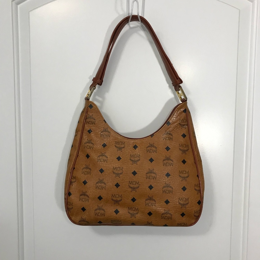 MCM Vintage Rare Tan Leather Hobo Germany Bag and Wallet Bundle EUC - Picture 4 of 12